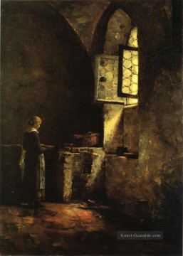  Impressionist Kunst - Eine Ecke in der alten Küche des Mittenheim Kloster Impressionist Theodore Clement Steele